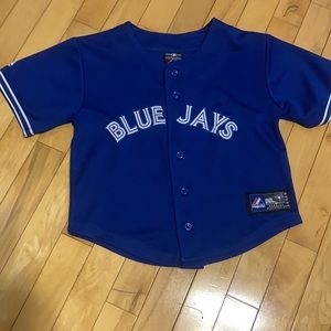 Authentic Kids Blue Jay’s Jersey Size 5/6
